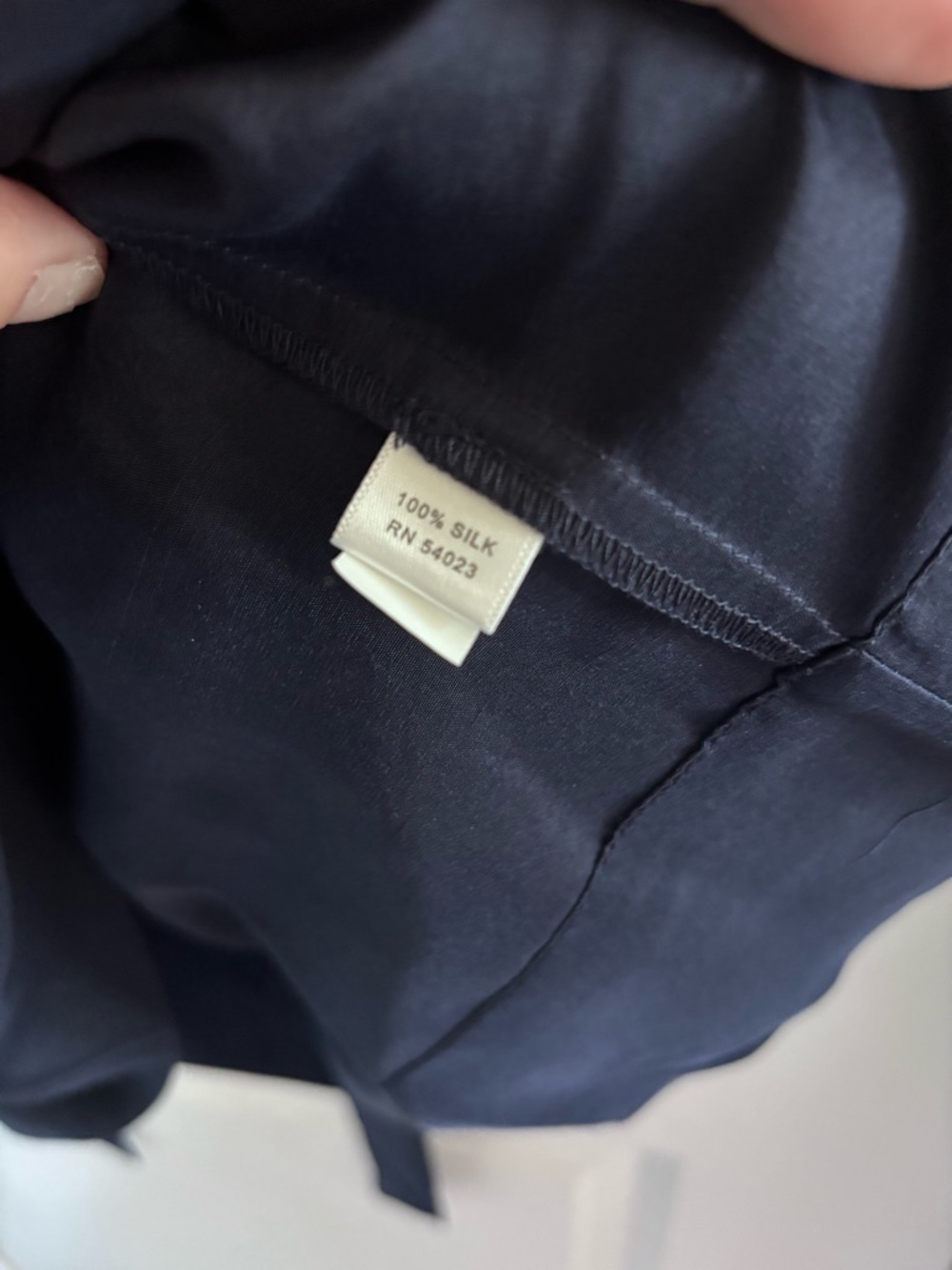 Banana Republic Navy Shirt Midi Dress with Tie Waist - Picture 6 of 6